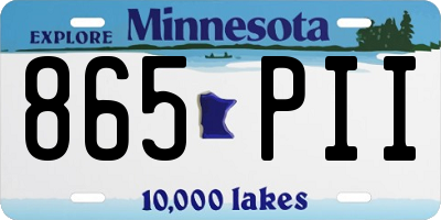 MN license plate 865PII