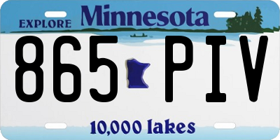 MN license plate 865PIV