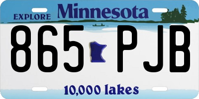 MN license plate 865PJB