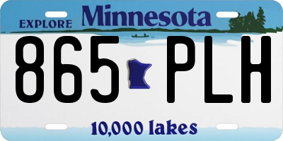 MN license plate 865PLH