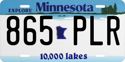 MN license plate 865PLR