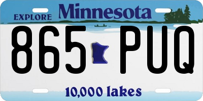 MN license plate 865PUQ