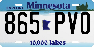 MN license plate 865PVO