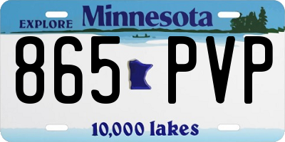 MN license plate 865PVP