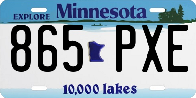 MN license plate 865PXE