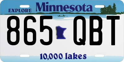 MN license plate 865QBT