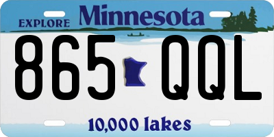 MN license plate 865QQL