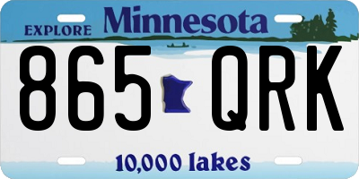MN license plate 865QRK