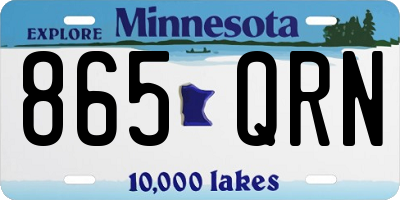 MN license plate 865QRN