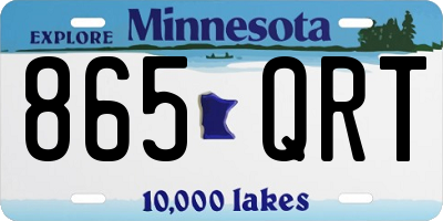 MN license plate 865QRT