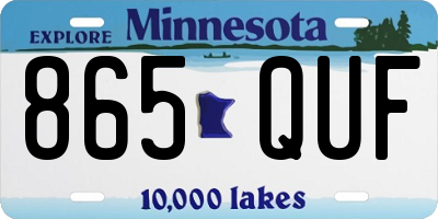 MN license plate 865QUF