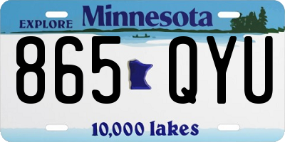 MN license plate 865QYU