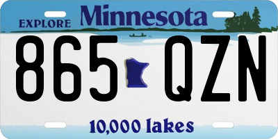 MN license plate 865QZN