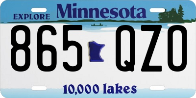 MN license plate 865QZO