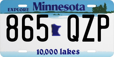 MN license plate 865QZP