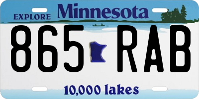 MN license plate 865RAB