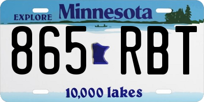 MN license plate 865RBT