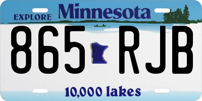 MN license plate 865RJB