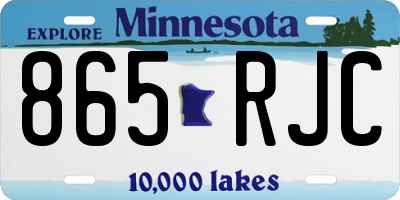MN license plate 865RJC