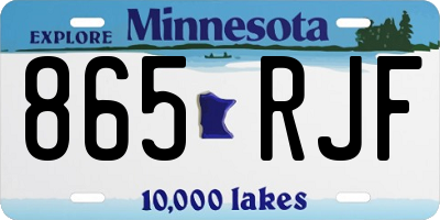 MN license plate 865RJF