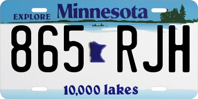 MN license plate 865RJH