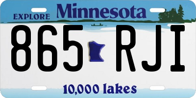 MN license plate 865RJI