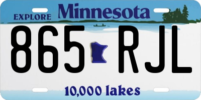 MN license plate 865RJL