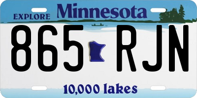 MN license plate 865RJN