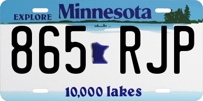 MN license plate 865RJP