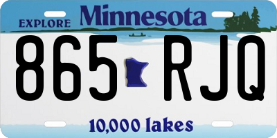 MN license plate 865RJQ
