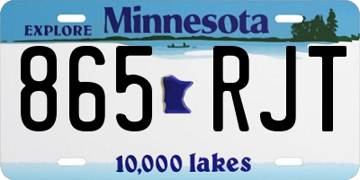 MN license plate 865RJT