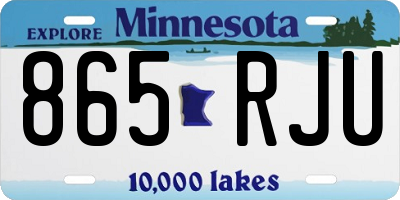 MN license plate 865RJU