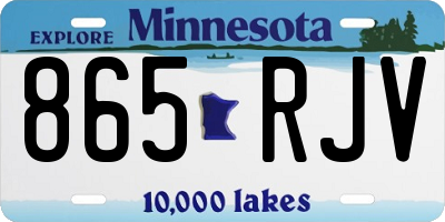 MN license plate 865RJV