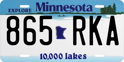 MN license plate 865RKA