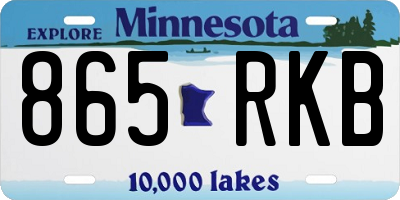 MN license plate 865RKB