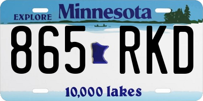MN license plate 865RKD