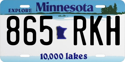 MN license plate 865RKH