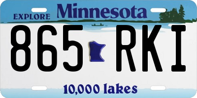 MN license plate 865RKI