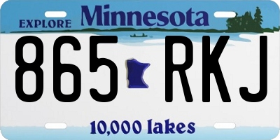 MN license plate 865RKJ