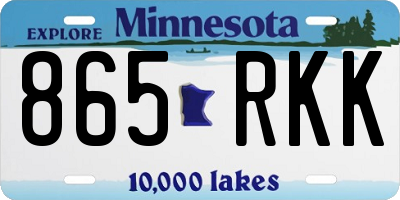 MN license plate 865RKK