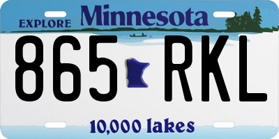 MN license plate 865RKL