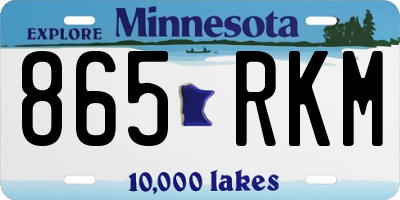 MN license plate 865RKM