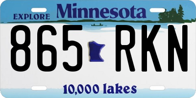 MN license plate 865RKN