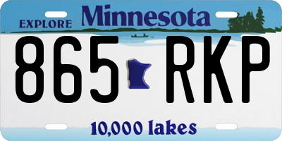 MN license plate 865RKP
