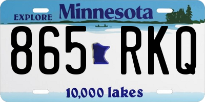 MN license plate 865RKQ