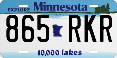MN license plate 865RKR