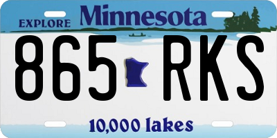 MN license plate 865RKS
