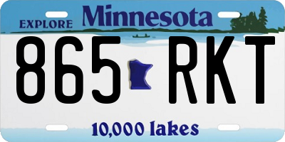 MN license plate 865RKT