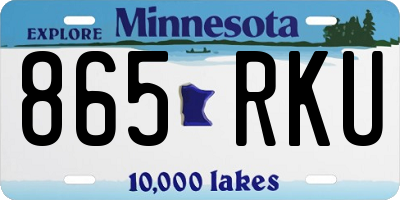 MN license plate 865RKU