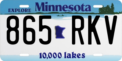 MN license plate 865RKV